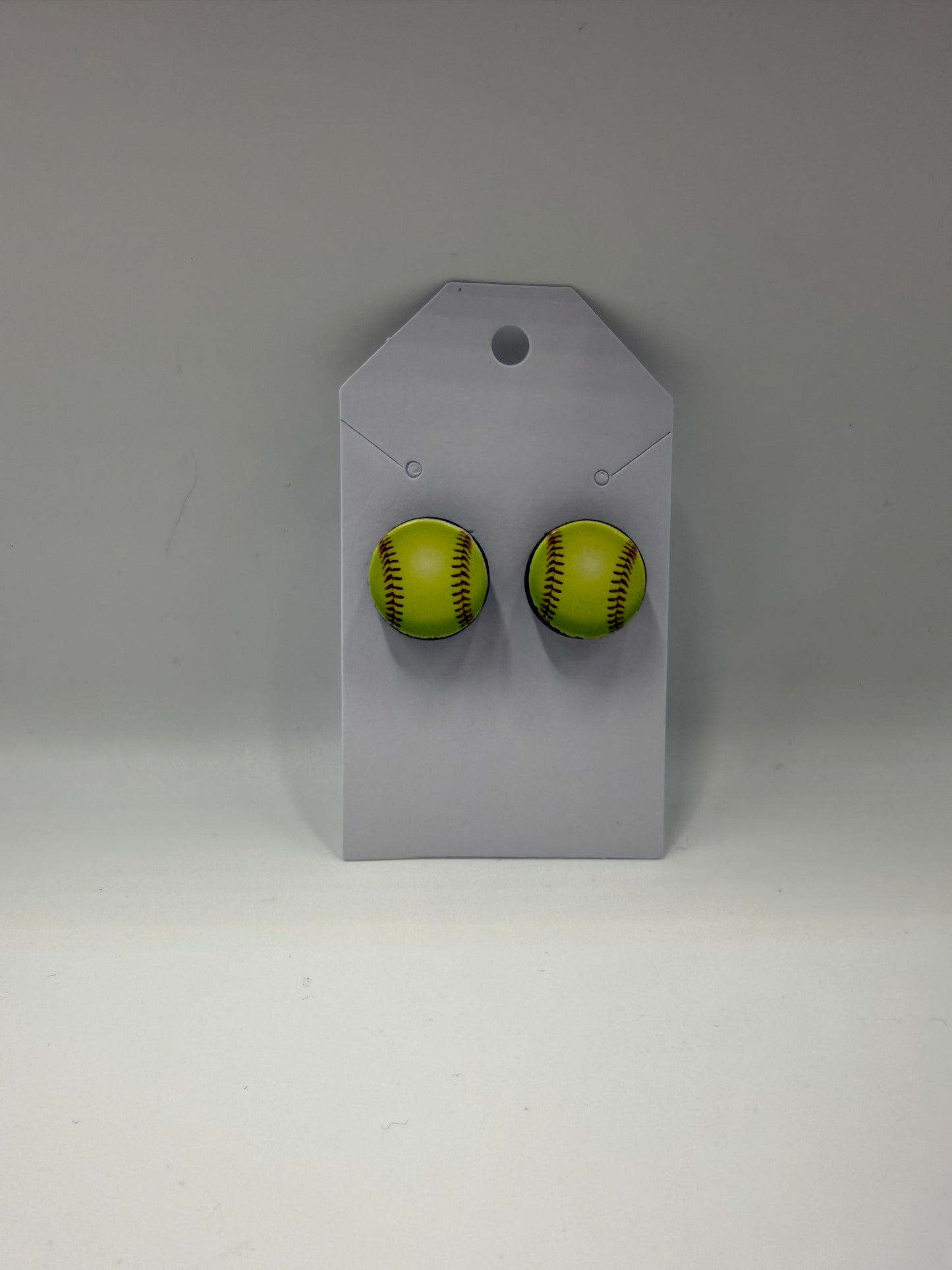 Game Day Softball Stud Earrings | Chandler Wood Works
