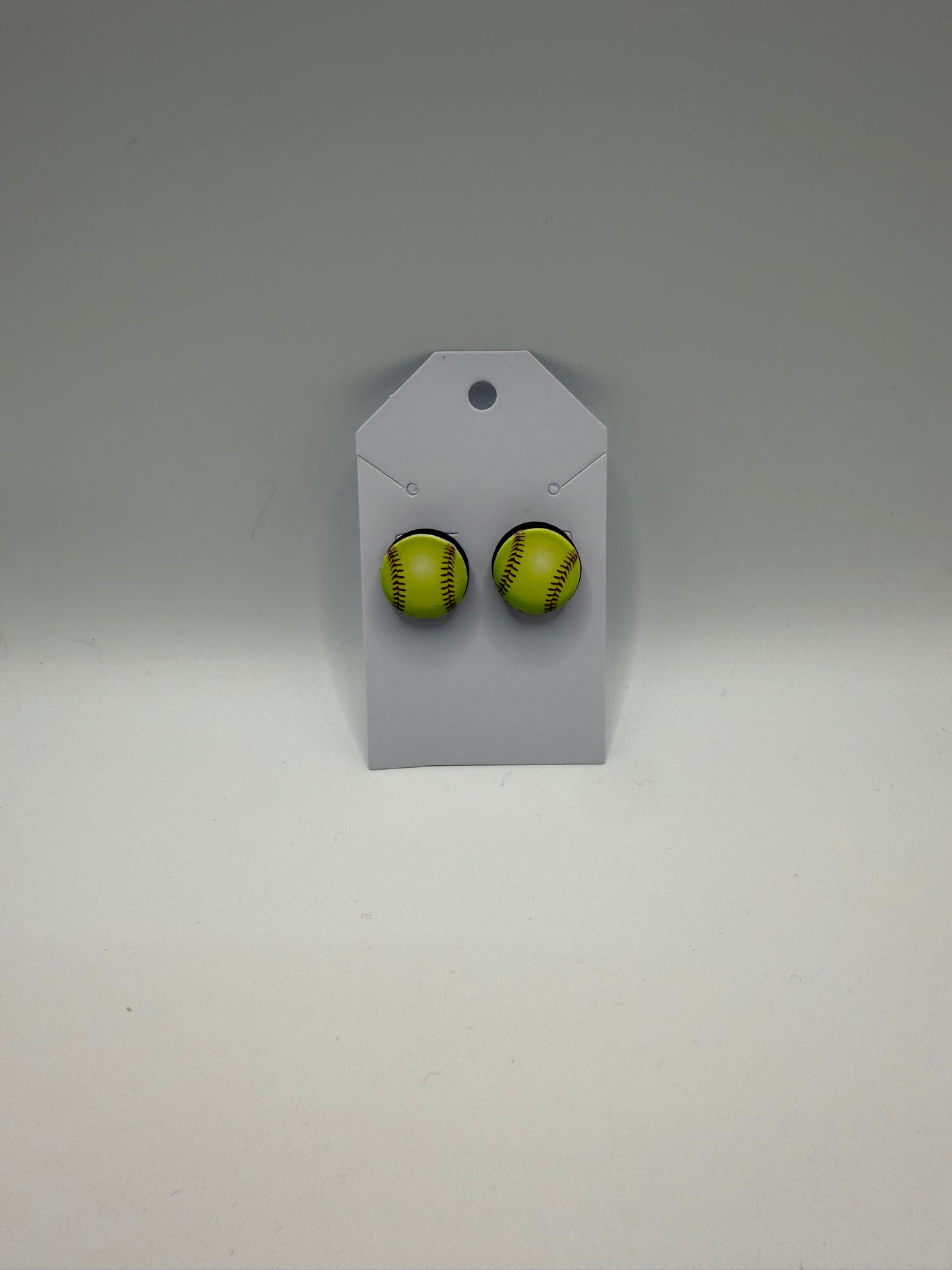 Game Day Softball Stud Earrings | Chandler Wood Works