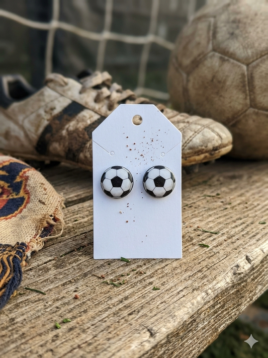 Black and White Soccer Studs for Players and Moms
